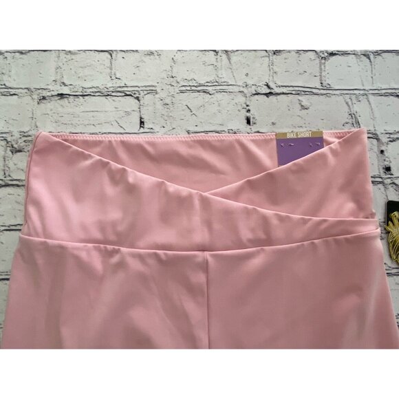 Feathers Pink XL Fitness Bike Shorts Soft Stretch Leggings Workout‎ Yoga NWT - Picture 8 of 16